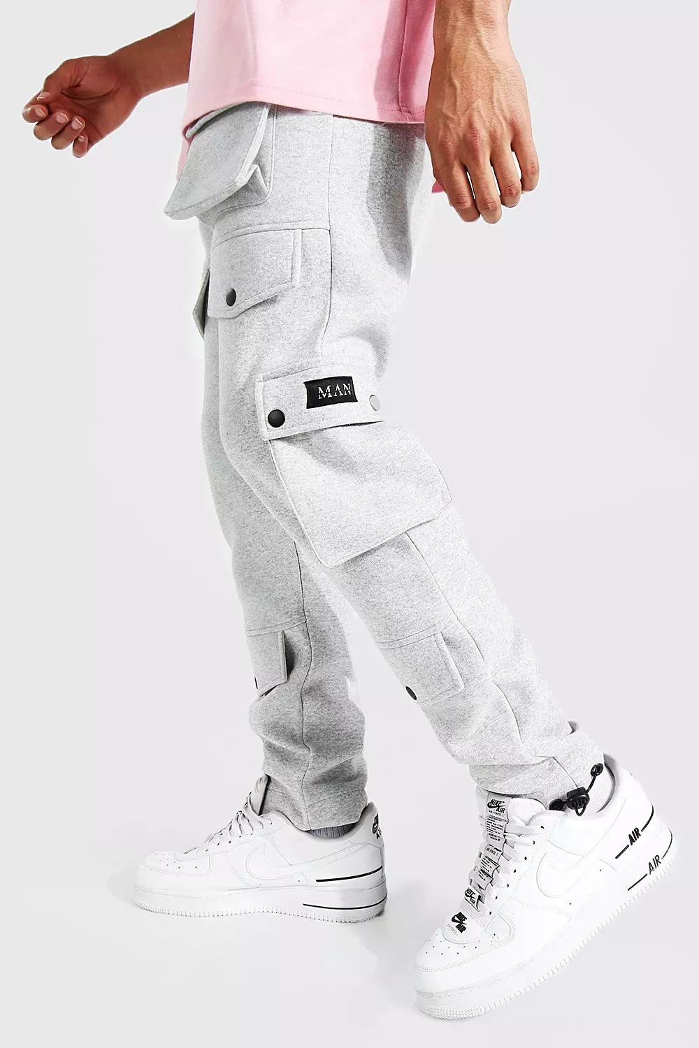 Cargo joggers online boohooman